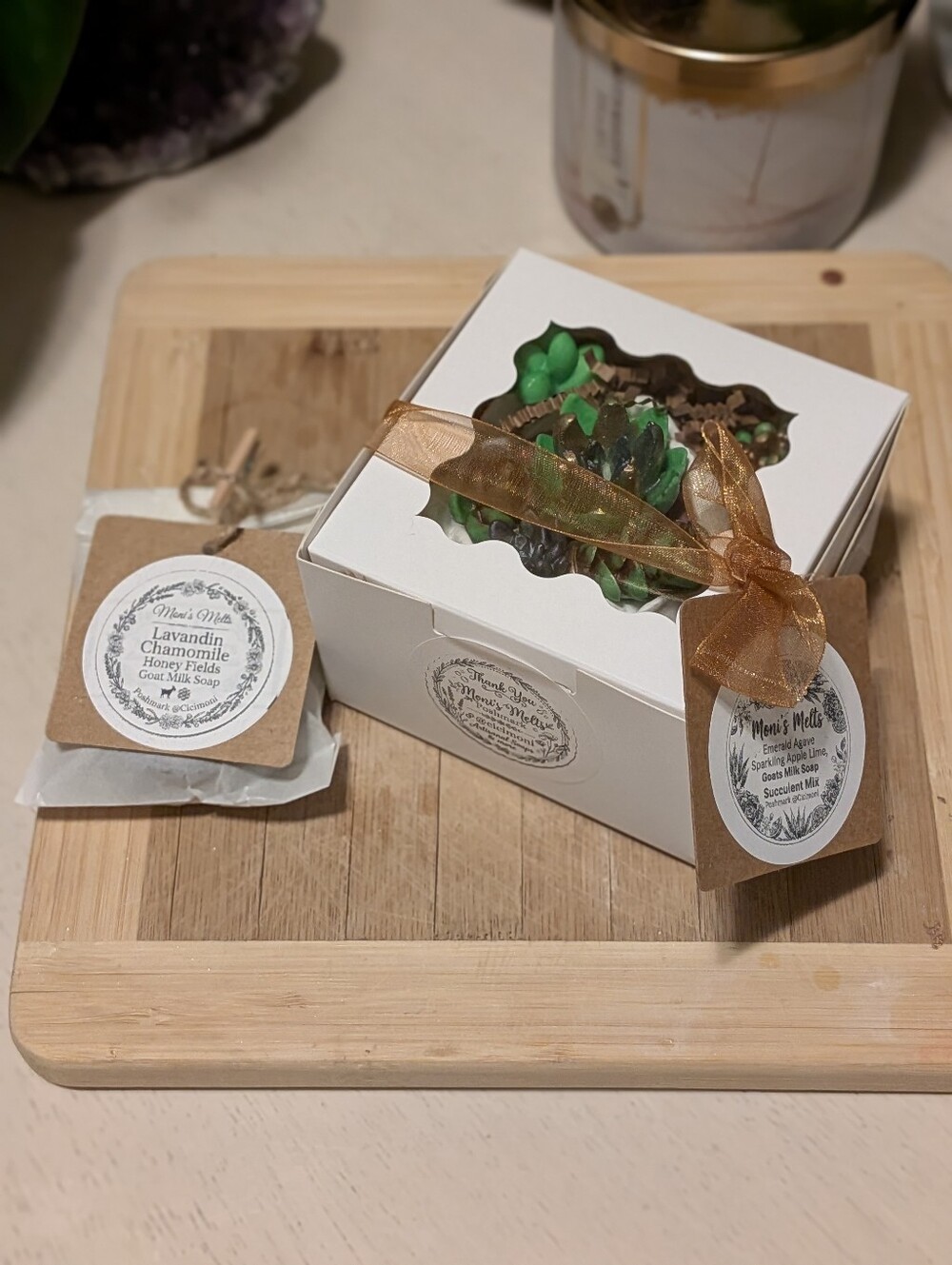 🪻🍯Handmade "Lavandin & Chamomile Honey Fields" Greek Goats Milk Soap With Aloe - Picture 4 of 5